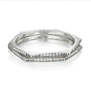Chloe + Isabel Jewelry - Chloe + Isabel Medina Hexagon Silver Bangle Set Chloe + Isabel Jewelry - Chloe + Isabel Medina Hexagon Silver Bangle Set